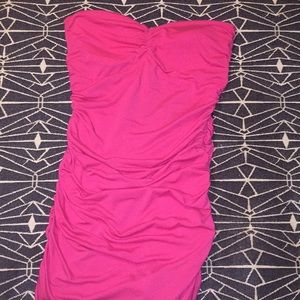 Pink Strapless Minidress